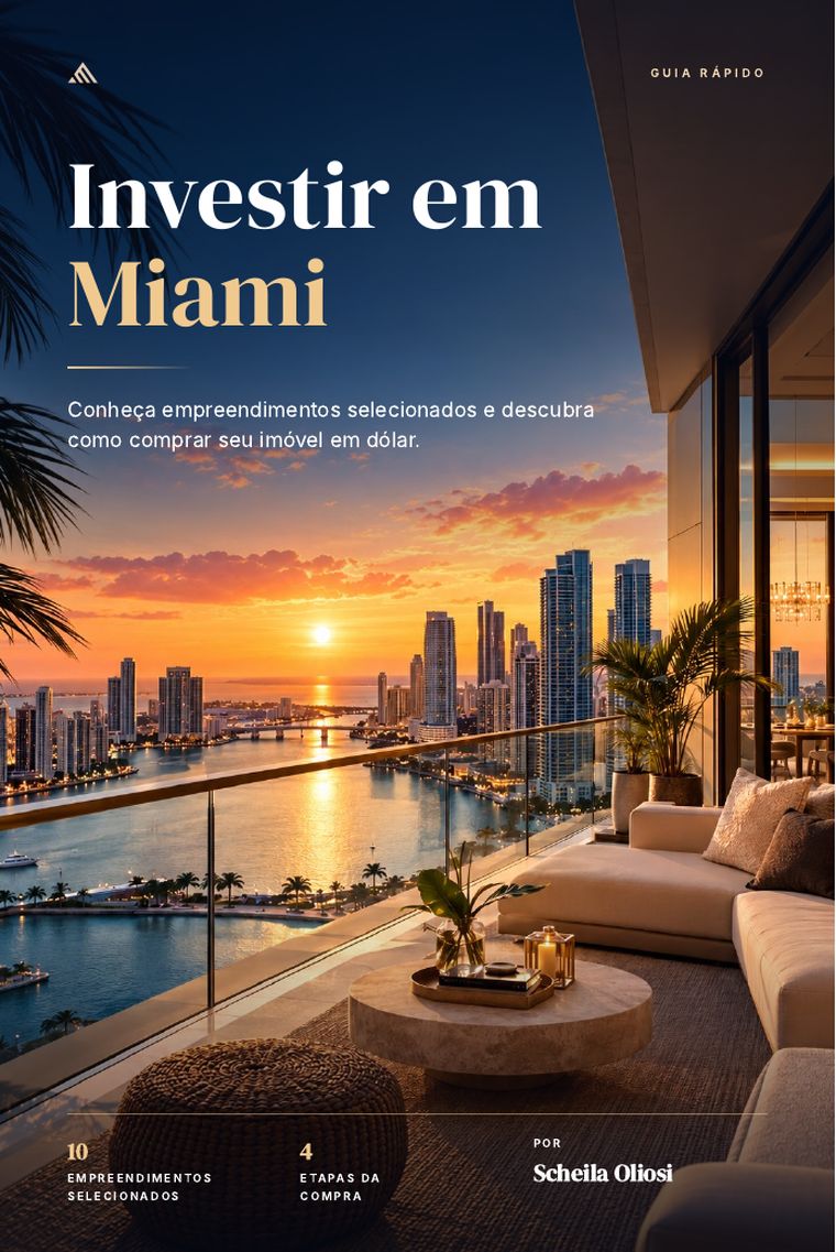 Capa do e-book Investir em Miami, por Scheila Oliosi